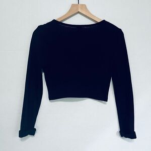SHEIN Black Crop Top Sweater  Sz M   GUC